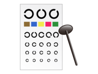 Visual acuity test table material