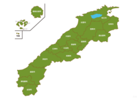 Map of Shimane prefecture (by municipality)