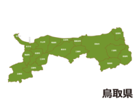 Map of Tottori prefecture (by municipality)
