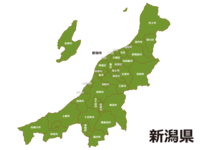 新泻县(市区)的地图
