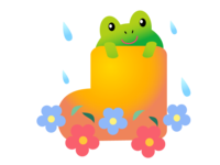 Frog and boots-rainy season