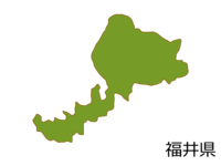 Map of Fukui prefecture (colored) Material