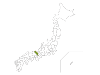 日本地图和京都府