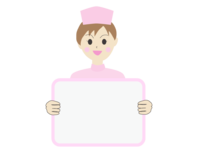 Message board and female nurse