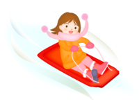Girl sledding