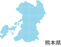 熊本県-四角ドットのデザイン地図