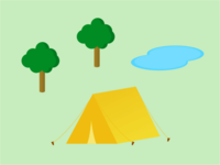 キャンプ-テント