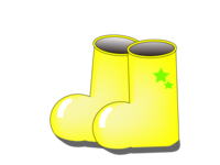 Yellow cute boots material