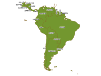 南アメリカ(南米)の地図