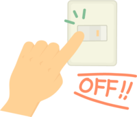 Switch off with your finger