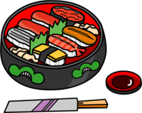 Delivery sushi-nigiri sushi