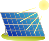 太阳和太阳能板