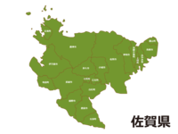 Map of Saga prefecture (by municipality)