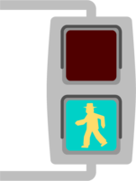 Traffic light for pedestrians (blue)