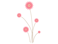 五つ咲いたピンク色の小花