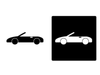 Car-Open car silhouette