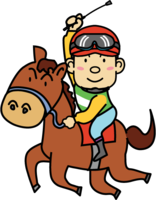 競馬-騎手と馬