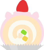 Strawberry roll cake