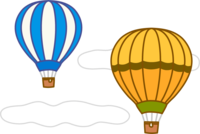 空を移動する気球