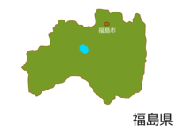 Map of Fukushima Prefecture and Fukushima City