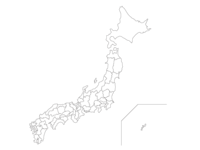 Vector data White map of Japan map