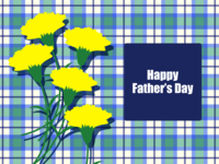 Greeting card of yellow carnation for Father's Day