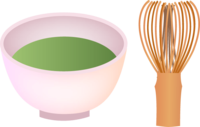 茶筅(茶せん)と抹茶茶碗