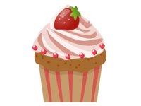 Strawberry cupcake material