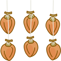 Hanging dried persimmon