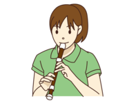 Playing a recorder