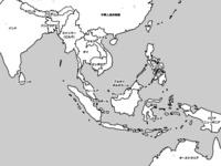 东南亚白地图