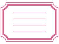标签风(粉红色)框架