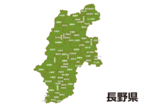 長野県(市町村別)の地図