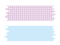 Pink and light blue masking tape material