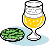 Beer and edamame