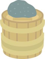 Pickled barrel with heavy stones
