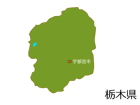 枥木县和宇都宫市的地图