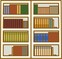 Organized bookshelf
