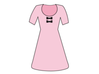 粉红色连衣裙