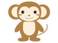 Cute monkey (whole body) material