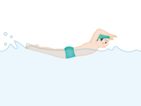 水泳-バタフライ素材
