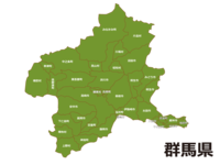 Map of Gunma prefecture (by municipality)