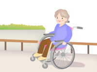 Grandma in a wheelchair