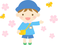 樱花和幼儿园儿童