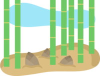 竹林と筍(たけのこ)