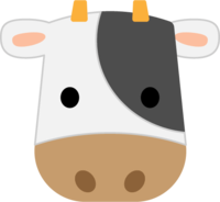 かわいい牛(顔)