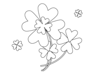 Coloring material-Four-leaf clover