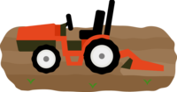 畑とトラクター