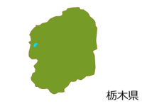 Tochigi prefecture map (colored) material