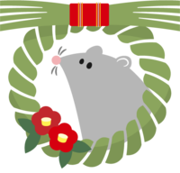 New Year decoration and mouse